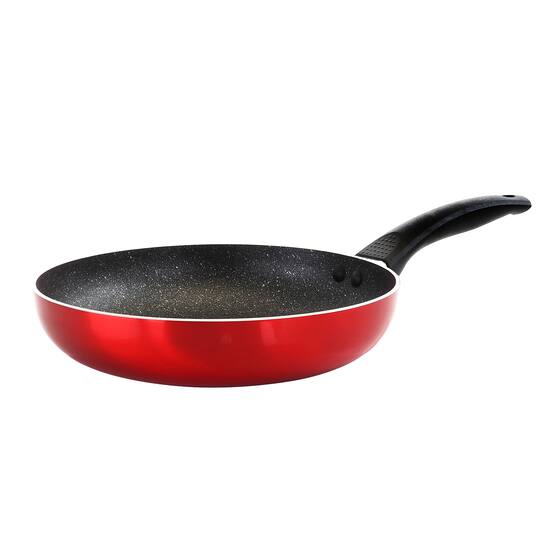 Oster Merrion 9.5" Red Aluminum Frying Pan With Bakelite Handle